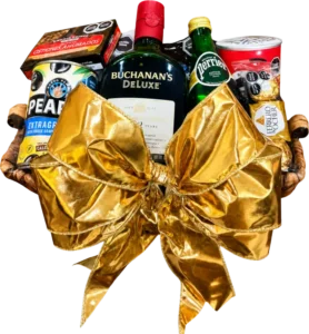 Canasta Inglesa de DILSA, regalo ejecutivo en La Laguna: whisky Buchanan's 12 años, agua mineral Perrier y botanas