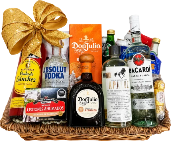 Arcón DILSA con licores premium para regalo en La Laguna