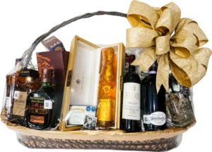 Arcón Supremo de DILSA, regalo ejecutivo en Gómez Palacio: champagne Cristal, vino tinto Alion y whisky Buchanan's